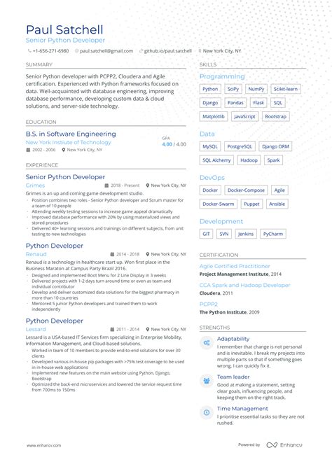 8 Python Developer Resume Examples And Guide For 2023