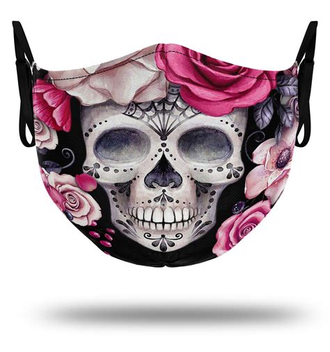 Masque Crâne Mexicain Tatouage papillon