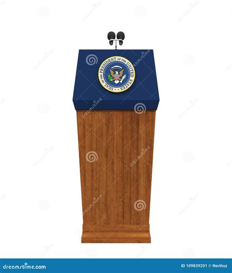 United States Presidential Podium Isolated Royalty-Free Stock Photo | CartoonDealer.com #109839201