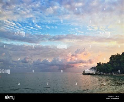 beach batu ferringhi penang malaysia  res stock photography