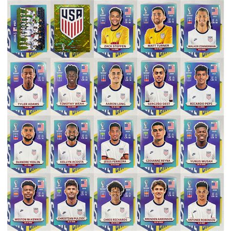 Iran Team Set 20 Stickers Panini World Cup 2022 Stickers Solve