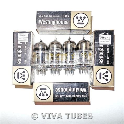 NOS NIB Date Matched Quad 4 Westinghouse USA 6BK7B Black Reverb