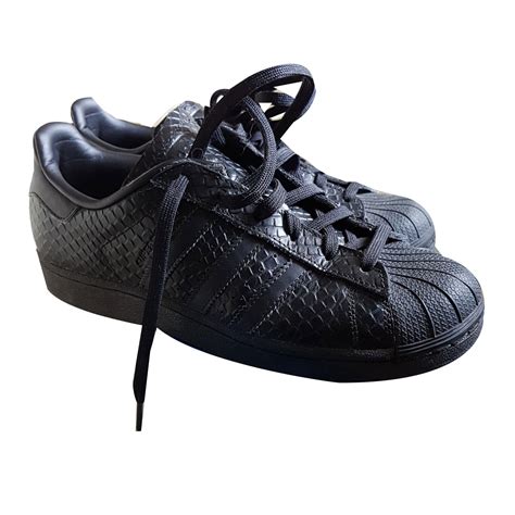 Adidas Sneakers Black Leather ref.58200 - Joli Closet