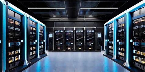 Premium Photo Futuristic Mainframe Secures Global Communications In