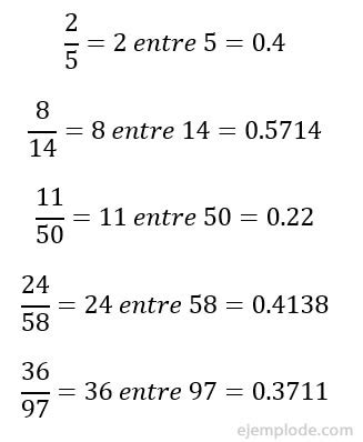 Ejemplo de Conversión de fracciones