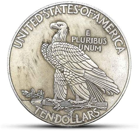 Usa Indian Head 1907 Silver 10 Dollars Eagle Collectible Commemorative