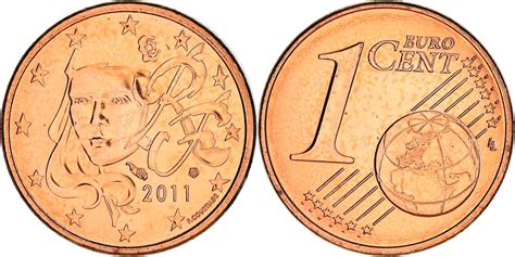 France Euro Cent 2011 Paris BU Copper Plated Steel Gadoury 1