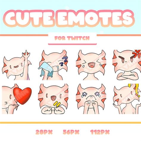 Axolotls Emotes Etsy