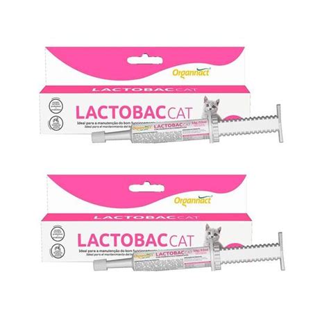 Kit 2 Unidades Lactobac Cat 16g Organnact Prebióticos e Probióticos