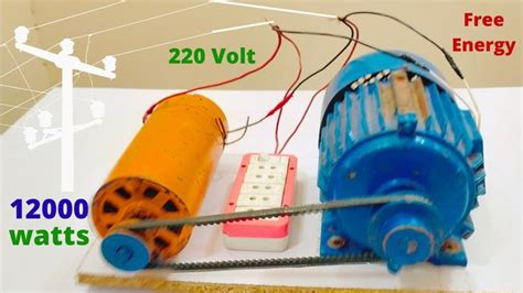 How To Generate 220 Volt Free Energy With 220 Volt 2850 RPM Alternator