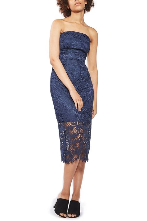 Strapless Lace Midi Dress By Topshop On Nordstrom Rack Lace Midi