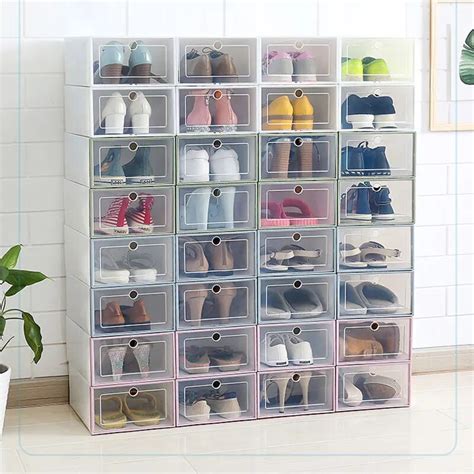 1piece Shoe Box Shoes Storage Artifact Transparent Plastic Storage Box