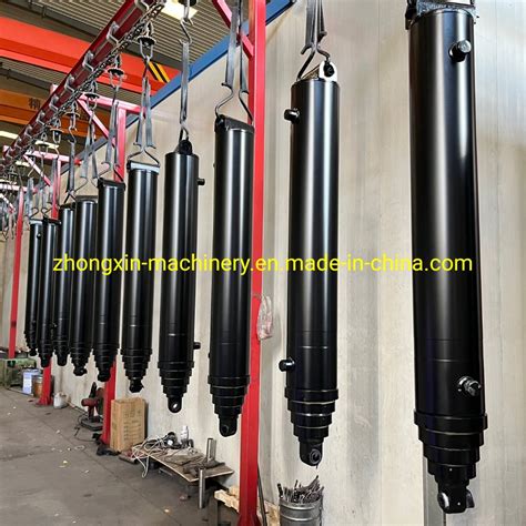 Tipper Truck Multistage Single Acting Telescopic Hydraulic Cylinders China Telescopic