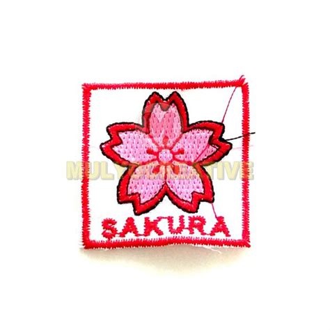 bordir lambang regu pramuka tanda regu pramuka bunga sakura shop