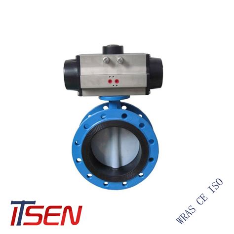 Electric Actuator Rubber Seat Concentric Type Flange Butterfly Valve