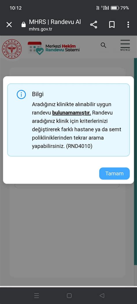 MHRS Merkezi Hekim Randevu Sistemi Randevu Onayı Alamama Sorunu