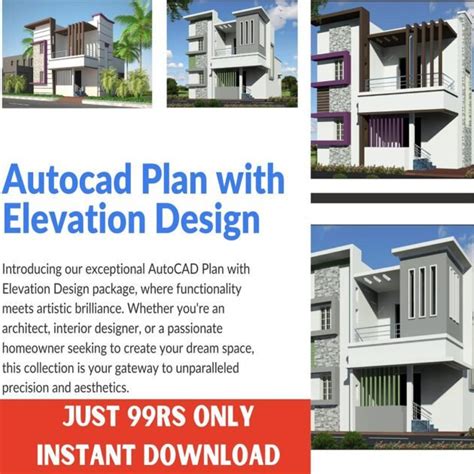 AutoCAD Plan with Elevation Design - Civil DigitalStore