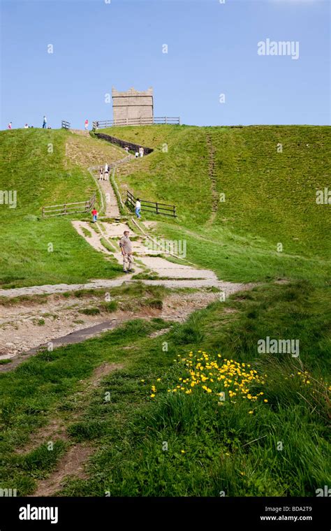 Steps to Rivington Pike Tower, Lancashire, UK Stock Photo - Alamy