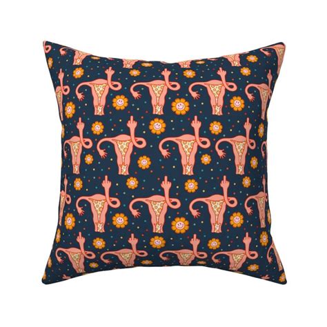 Medium Scale Middle Finger Uterus My Fabric Spoonflower