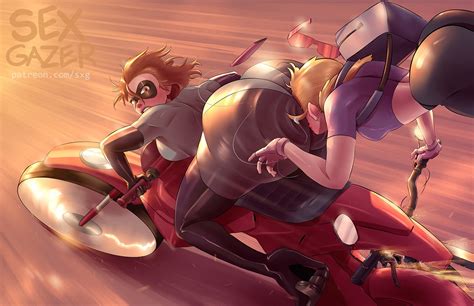 Rule 34 2girls Disney Elastigirl Head In Ass Helen Parr Huge Ass Masked Motorcycle Pixar