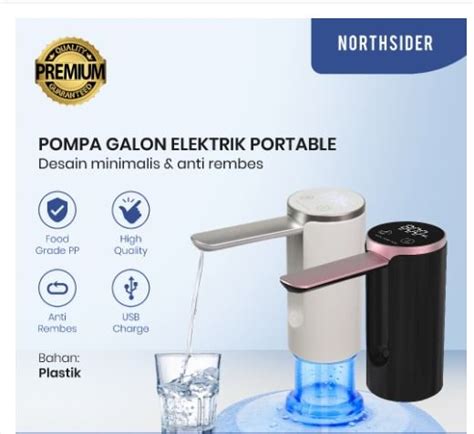 Jual Pompa Galon Elektrik Led Display Foldable Water Dispenser Type C