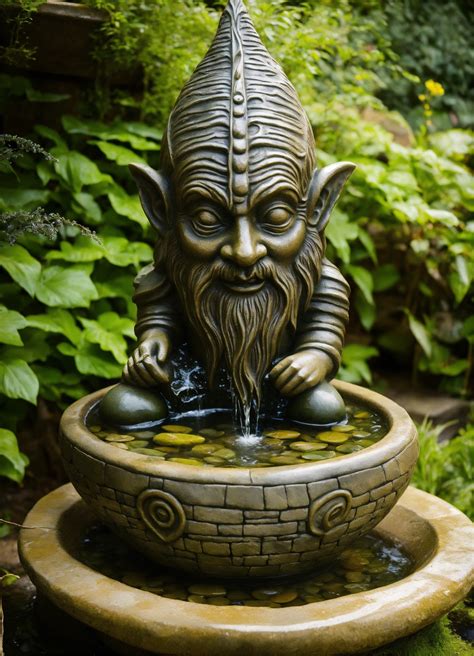 Lexica Ancient Spirit Gnome Inspired Stone Water Feature Style Of