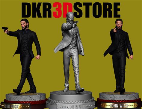 3d Stl John Wick Model Etsy