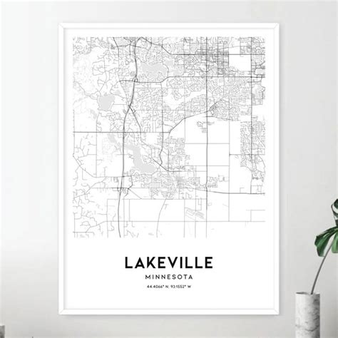 Lakeville Mn Maps Etsy