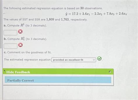 Solved The following estimated regression equation is based | Chegg.com