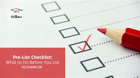 pre list checklist      list   team