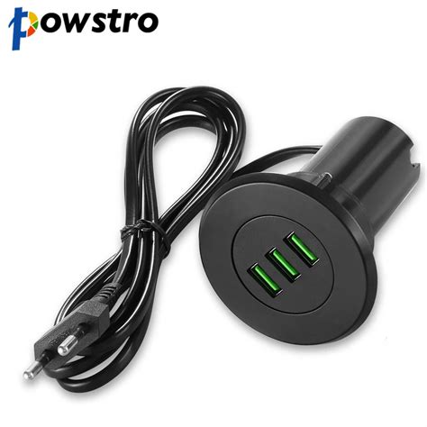 Powstro Chargeur Usb V A Trois Ports Usb Adaptateur Portable