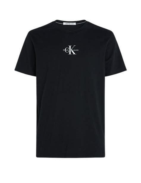 T Shirt Homme Calvin Klein Jeans Noir Pallas Cuir