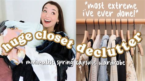 I Got Rid Of 75 Of My Clothing EXTREME CLOSET DECLUTTER Minimalist