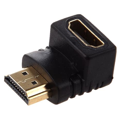 Adaptador Plug Hdmi Macho Para Hdmi Fêmea Em L 90° Graus R 1000 Em