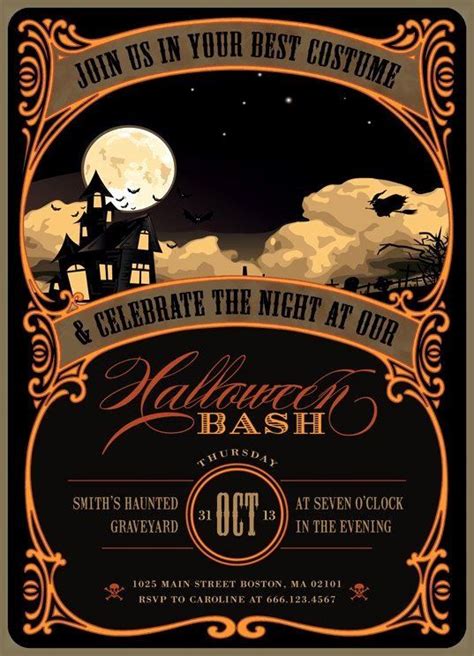 35 Free Halloween Party Invitation Template In 2020 With Images Printable Halloween