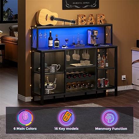 Wasagun Liquor Cabinet Bar For Home Wine Bar Cabinet With Rack And Holder Led Bar Cabinet