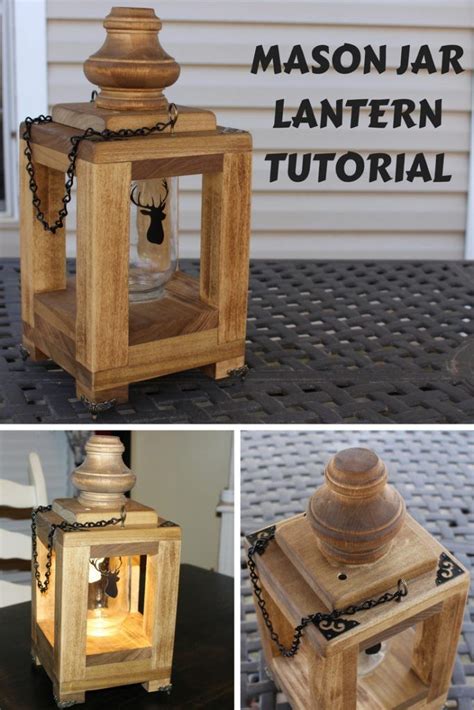 Make A Mason Jar Lantern Mason Jar Lanterns Jar Lanterns Wood Diy