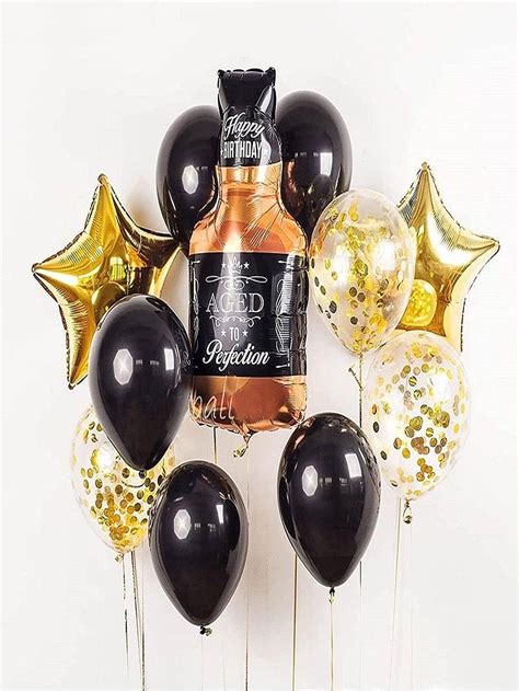 Pcs Whisky Balloons Kit Man Birthday Party Balloon For Aged Party