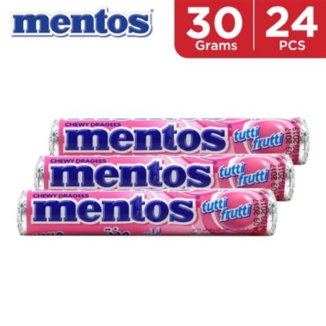 Buy Mentos Tutti Fruity Chewy Candy 24 X 30 G توصيل