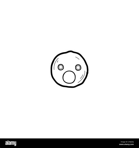 Sad hand drawn doodle emoji Stock Vector Image & Art - Alamy