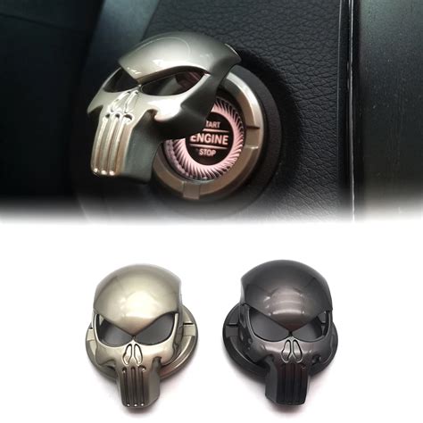 Car Decoration Personality Skull Engine Ignition Onekey Start Stop Push