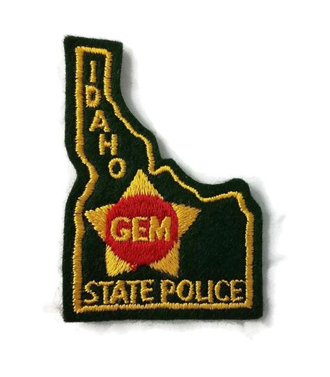 Vintage Early Idaho State Police Green Felt Patch 3 58 Unsewn State