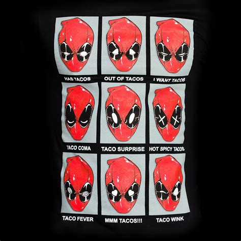 Deadpool Emotions T Shirt Schwarz Elbenwald