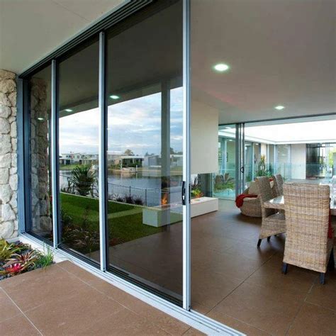 Aluminium Exterior Double Glass Doors With As2047 Certificate Security Glass Door For Balcony