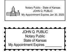 Kansas Notary Starter Kit Rectangle Seal Stamp Connection