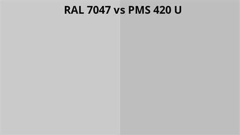 Ral 7047 Vs Pms 420 U Ral Colour Chart Uk