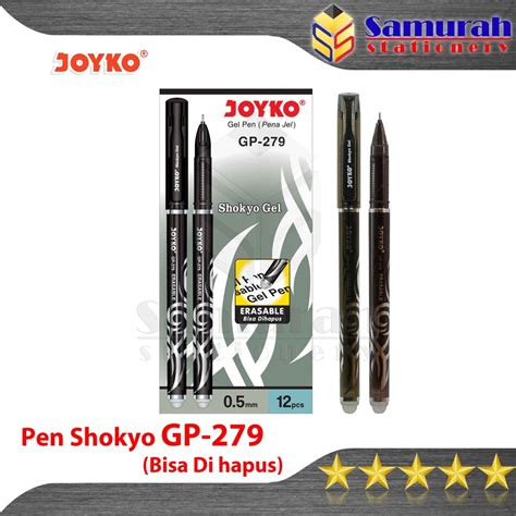 Jual Erasable Gel Pen Joyko Shokyo GP 279 Pulpen Cabut GelPen Shokyo