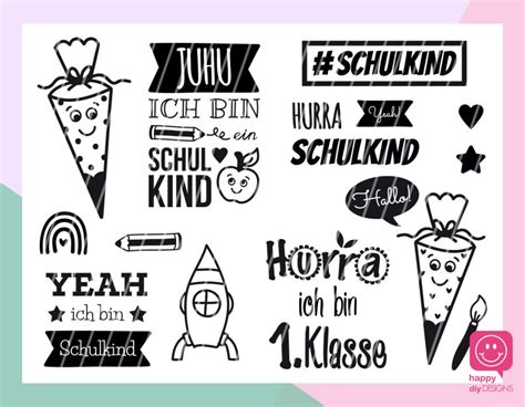 Plotterdatei Einschulung Set SVG Datei Schulkind Etsy De