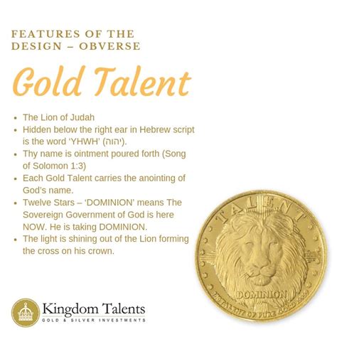 The following is a list of some of the features of Gold Talent. | Song of solomon, Talent, Gold ...