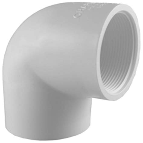 Dura 1 In Schedule 40 Pvc 90 Degree Elbow C406 010 The Home Depot